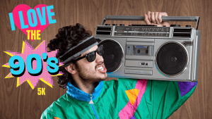 I love the 90s 5k logo