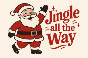 Jingle All the Way - Christmas Day 5K, 10K, Half Marathon, Kids Dash by Califlow Runs logo