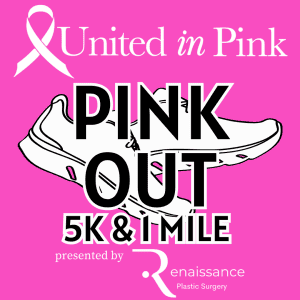 PINK OUT 5K & 1 MILE hosted by United in Pink logo