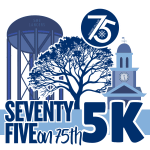 Prairie Village 75 on 75th 5K logo