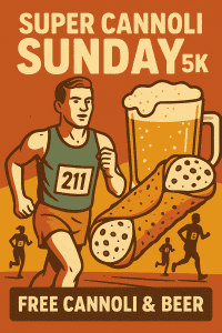 Super Cannoli Sunday 5K - 5k Run/Walk (FREE Beer & Cannoli) logo