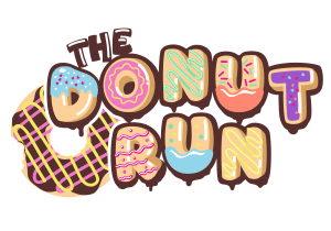 The Donut Run 5k and 10K Races along with a 1 mile fun run logo